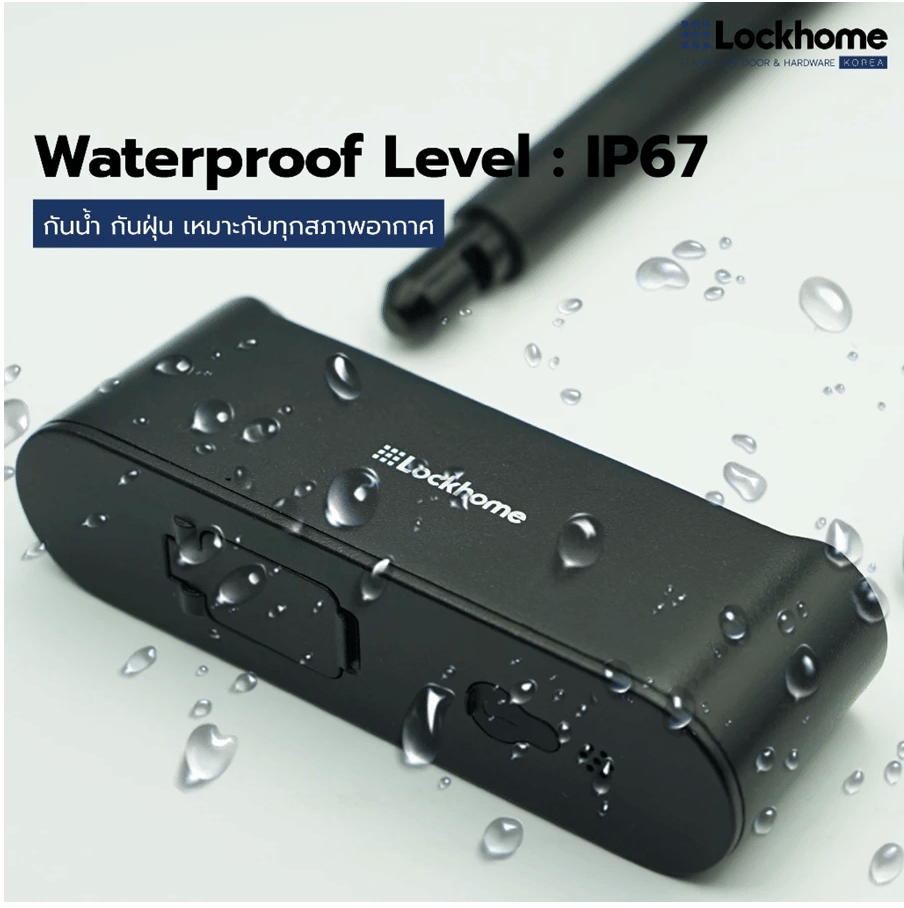กุญแจคล้อง สแกนลายนิ้วมือ LOCKHOME รุ่น LH618 ปลดล็อกผ่านบลูทูธ สีดำ_2